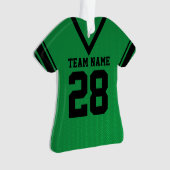 Football Jersey groen uniform Ornament (voorkant)