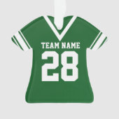 Football Jersey groen uniform Ornament (voorkant)