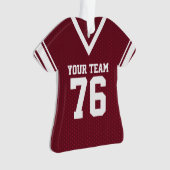 Football Jersey Maroon et Blanc (devant)