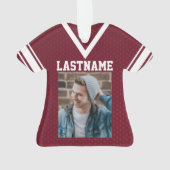 Football Jersey Maroon et Ornement blanc (dos)