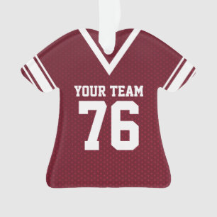 Football Jersey Maroon et Ornement blanc