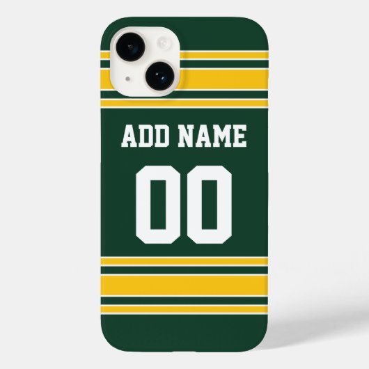Football Jersey met aangepast nummer Case-Mate iPhone Case (Achterkant)