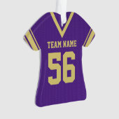 Football Jersey Purple Gold Uniforme avec photo (devant)