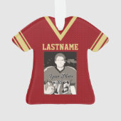 Football Jersey Red Gold Uniform avec photo (dos)