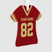 Football Jersey Red Gold Uniform avec photo (devant)