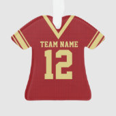 Football Jersey Red Gold Uniform Ornament (voorkant)
