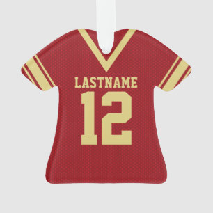 Football Jersey Red Gold Uniforme
