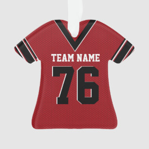 Football Jersey rood uniform met foto Ornament