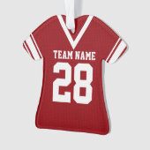 Football Jersey rood uniform Ornament (voorkant)