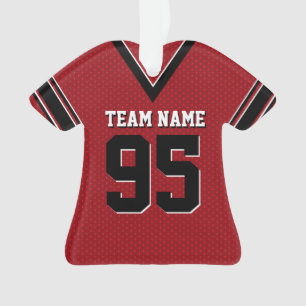 Football Jersey Rouge et noir Uniforme avec nombre