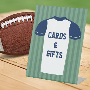 Football Jersey Spel Dag Trouwkaarten & Geschenken Reclamebord Met Voetstuk