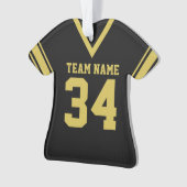 Football Jersey zwart uniform Ornament (voorkant)