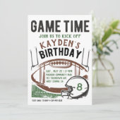Football Jeu Heure Anniversaire Invitation (Debout devant)