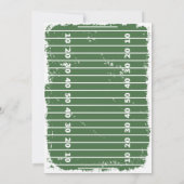 Football Jeu Heure Anniversaire Invitation (Dos)