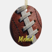 Football Jouw naam Keramisch Ornament (Rechts)