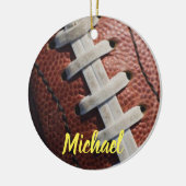 Football Jouw naam Keramisch Ornament (Links)