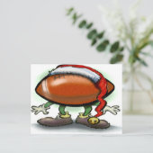 Football kerst feestdagenkaart (Staand voorkant)