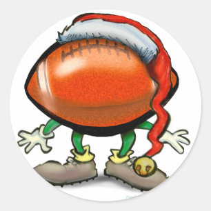Football kerst ronde sticker