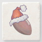 Football kerst stenen onderzetter (Voorkant)