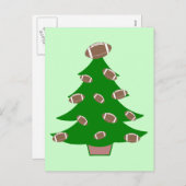 Football kerstboom feestdagenkaart (Voorkant / Achterkant)