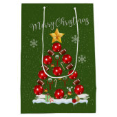 Football kerstboom medium cadeauzakje (Achterkant)