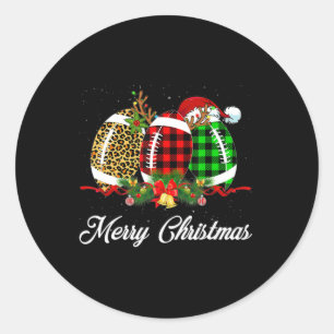 Football kerstboomluipaard Roodstaartpaarster Ha Ronde Sticker