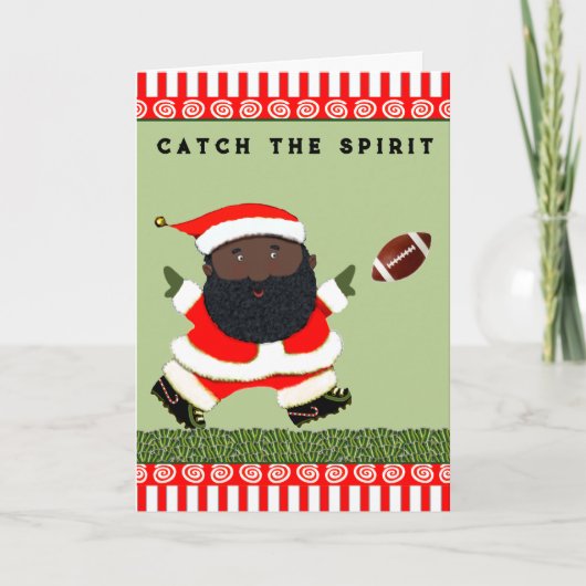 Football kerstfeestdag feestdagen kaart (Voorkant)