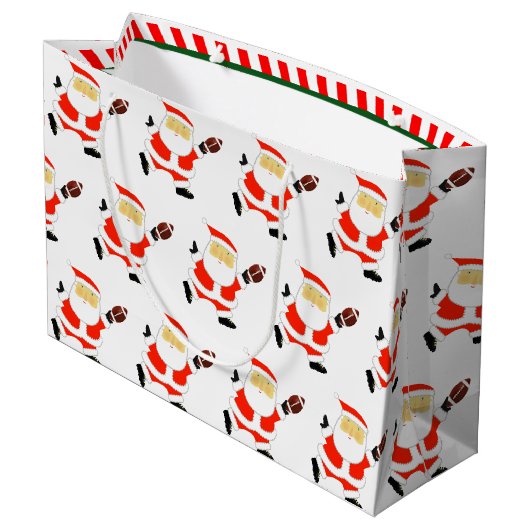 Football kerstfeestdag groot cadeauzakje (Achterkant Gekanteld)