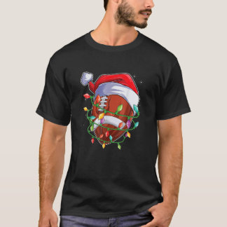 Football kerstlampjes Sport Kerstkerstkerstkerstmi T-shirt