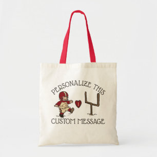 Football Kick Heart Tote Bag
