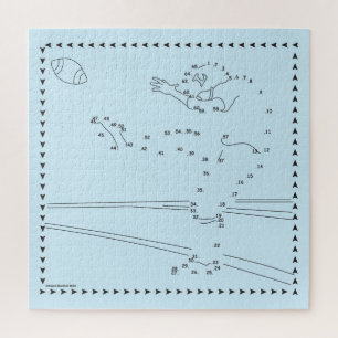 Football Kicker Sluit de Stippen aan Legpuzzel