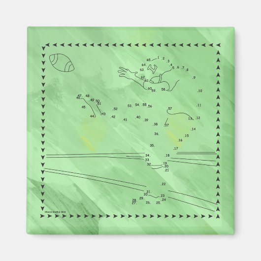 Football Kicker Sluit de Stippen aan Magneet (Voorkant)