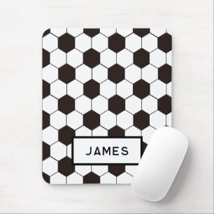 Football Kinder Voetbalpatroon Voetballer Verjaard Muismat