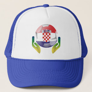 Football Kroatië in beschermde handen Trucker Pet