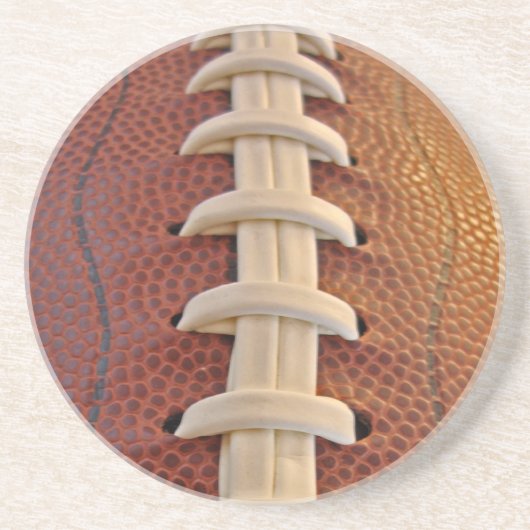 Football Laces Live Beverage Coaster Zandsteen Onderzetter (Voorkant)