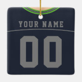 Football Lacrosse Jersey Ornament (Achterkant)