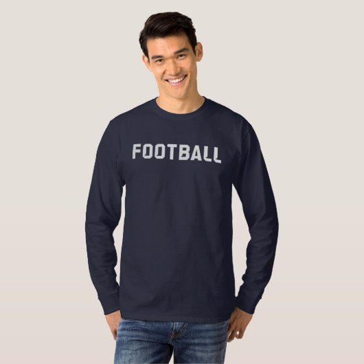 Football Lange T-shirt (aangepast) (Voorkant volledig)