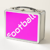 FOOTBALL Leuke witte diagonale tekst op fel roze (Voorkant)