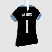 Football Light Bleu & Black Jersey Ornement (devant)