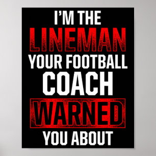 Football Lineman Hot-offensieve defensieve speler Poster