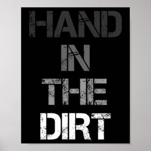 Football Lineman Shirten voor handschoenen in hand Poster