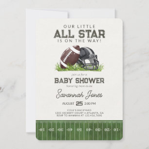 Football Little All Star Baller Baby shower Kaart