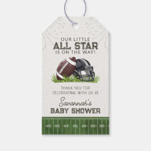 Football Little AllStar Touchdow Baby shower Favor Cadeaulabel