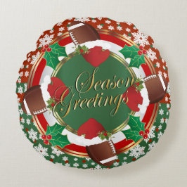 Football Lover Christmas Rond Kussen