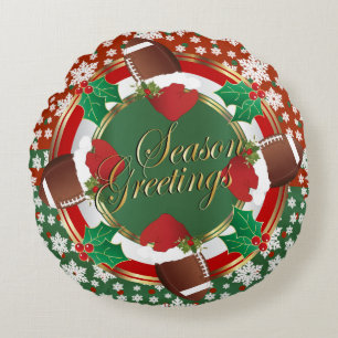Football Lover Christmas Rond Kussen