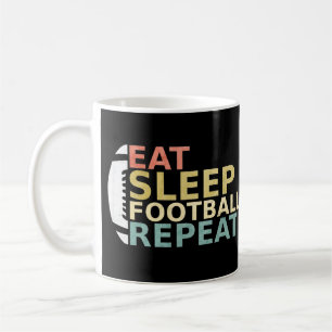 Football Lover Eat Sleep Football Herhalen Koffiemok