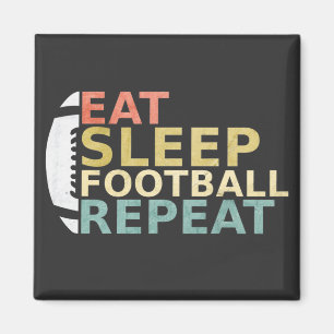 Football Lover Eat Sleep Football Herhalen Magneet