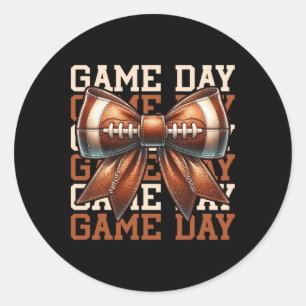 Football Lovers Game Day Seizoen Football Fan Mann Ronde Sticker