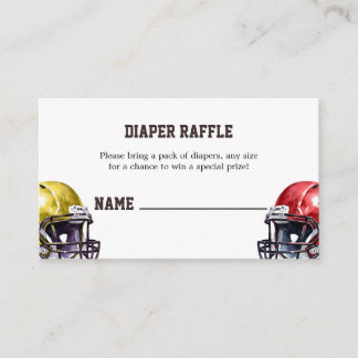 Football Luier Raffle Ticket Behuizing Kaart