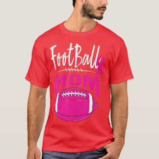 Football Mam Borst Kanker Bewustheid Roze Ribbon L T-shirt